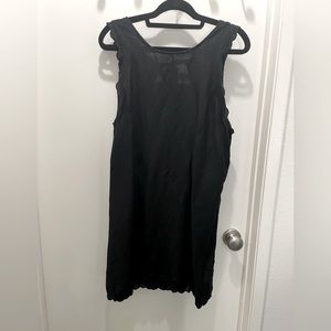 Minidress black linen anthropology